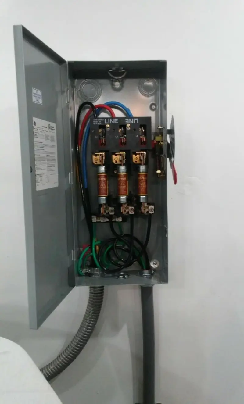 Three-phase disconnect switch installed for Electrical Wiring & Rewiring in Hasbrouck Heights
